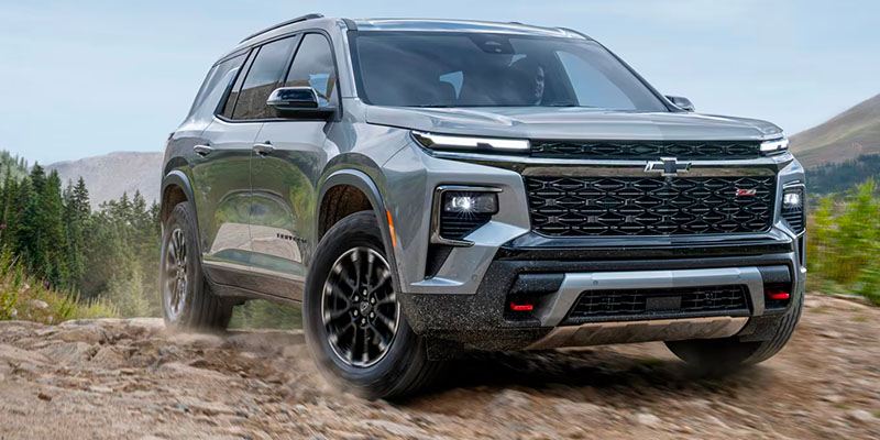 A 2025 Chevrolet Traverse kicking up dust in Carthage, MS