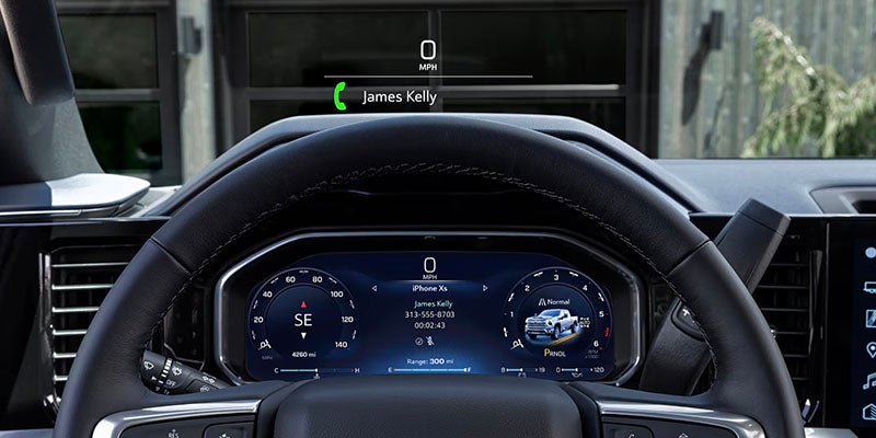 2026 Chevrolet Silverado 2500 instrument panel in Carthage, MS featuring 12.3-inch driver information center and digital gauges